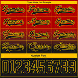 Custom Red Black-Yellow Fade Fashion Hockey Lace Neck Jersey