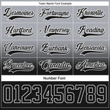 Custom Gray Black-White Fade Fashion Hockey Lace Neck Jersey