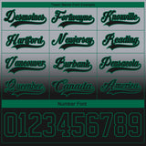 Custom Gray Black-Kelly Green Fade Fashion Hockey Lace Neck Jersey