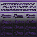 Custom Gray Black-Purple Fade Fashion Hockey Lace Neck Jersey
