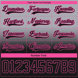 Custom Gray Black-Pink Fade Fashion Hockey Lace Neck Jersey
