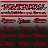 Custom Gray Black-Red Fade Fashion Hockey Lace Neck Jersey