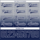 Custom Gray Navy-White Fade Fashion Hockey Lace Neck Jersey