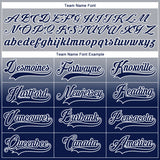 Custom Gray Navy-White Fade Fashion Hockey Lace Neck Jersey