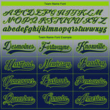 Custom Gray Navy-Neon Green Fade Fashion Hockey Lace Neck Jersey