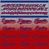 Custom Gray Red-Royal Fade Fashion Hockey Lace Neck Jersey