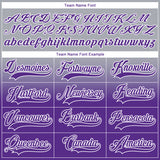 Custom Gray Purple-White Fade Fashion Hockey Lace Neck Jersey