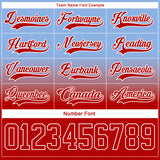 Custom Light Blue Red-White Fade Fashion Hockey Lace Neck Jersey