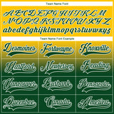 Custom Yellow Green-White Fade Fashion Hockey Lace Neck Jersey