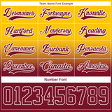 Custom Yellow Crimson-White Fade Fashion Hockey Lace Neck Jersey
