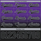 Custom Purple Black-Gray Fade Fashion Hockey Lace Neck Jersey