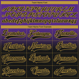 Custom Purple Black-Old Gold Fade Fashion Hockey Lace Neck Jersey