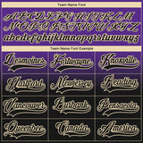Custom Purple Black-Cream Fade Fashion Hockey Lace Neck Jersey