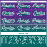Custom Purple Teal-White Fade Fashion Hockey Lace Neck Jersey