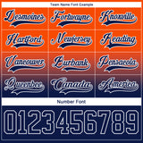 Custom Orange Navy-White Fade Fashion Hockey Lace Neck Jersey