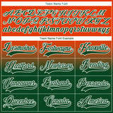 Custom Orange Green-White Fade Fashion Hockey Lace Neck Jersey