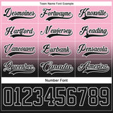 Custom Light Pink Black-White Fade Fashion Hockey Lace Neck Jersey