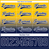 Custom Yellow Navy-White Fade Fashion Hockey Lace Neck Jersey