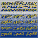 Custom Gray Royal-Gold Fade Fashion Speckle Authentic Baseball Jersey