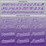 Custom Gray Purple-White Fade Fashion Speckle Authentic Baseball Jersey