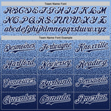 Custom Light Blue Navy-White Fade Fashion Speckle Authentic Baseball Jersey