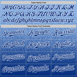 Custom Light Blue Royal-White Fade Fashion Speckle Authentic Baseball Jersey