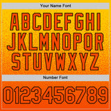 Custom Yellow Orange-Black Fade Fashion Speckle Authentic Baseball Jersey