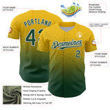 Custom Yellow Green-White Fade Fashion Speckle Authentic Baseball Jersey