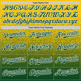 Custom Yellow Green-White Fade Fashion Speckle Authentic Baseball Jersey
