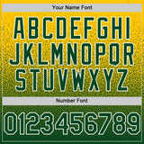 Custom Yellow Green-White Fade Fashion Speckle Authentic Baseball Jersey