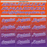 Custom Orange Purple-White Fade Fashion Speckle Authentic Baseball Jersey