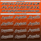 Custom Orange Brown-White Fade Fashion Speckle Authentic Baseball Jersey