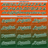 Custom Orange Green-White Fade Fashion Speckle Authentic Baseball Jersey