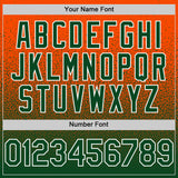 Custom Orange Green-White Fade Fashion Speckle Authentic Baseball Jersey