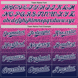 Custom Pink Navy-White Fade Fashion Speckle Authentic Baseball Jersey