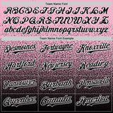 Custom Light Pink Black-White Fade Fashion Speckle Authentic Baseball Jersey
