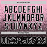 Custom Light Pink Black-White Fade Fashion Speckle Authentic Baseball Jersey