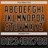 Custom Bay Orange Black-White Fade Fashion Speckle Authentic Baseball Jersey