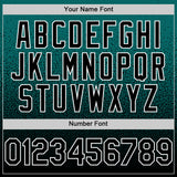 Custom Teal Black-White Fade Fashion Speckle Authentic Baseball Jersey