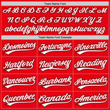 Custom Fire Red White-Black Authentic Baseball Jersey