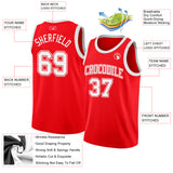 Custom Fire Red White Authentic Basketball Jersey