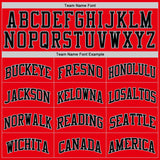 Custom Fire Red Black-Gray Authentic Basketball Jersey