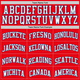 Custom Fire Red White-Royal Authentic Basketball Jersey