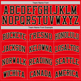 Custom Fire Red Black-Cream Authentic Basketball Jersey