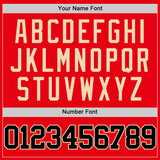 Custom Fire Red Black-Cream Authentic Basketball Jersey