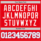 Custom Fire Red White-Light Blue Authentic Basketball Jersey