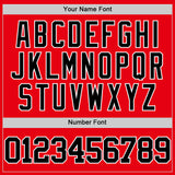 Custom Fire Red Black-White Authentic Basketball Jersey