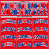 Custom Fire Red Royal-White Authentic Basketball Jersey