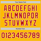 Custom Gold Red-White Authentic Baseball Jersey