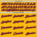 Custom Gold Red-Royal Authentic Throwback Basketball Jersey